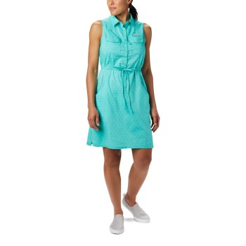 Columbia PFG Bonehead Stretch Sleeveless, Vestidos Azules Para Mujer | 827463-JQR